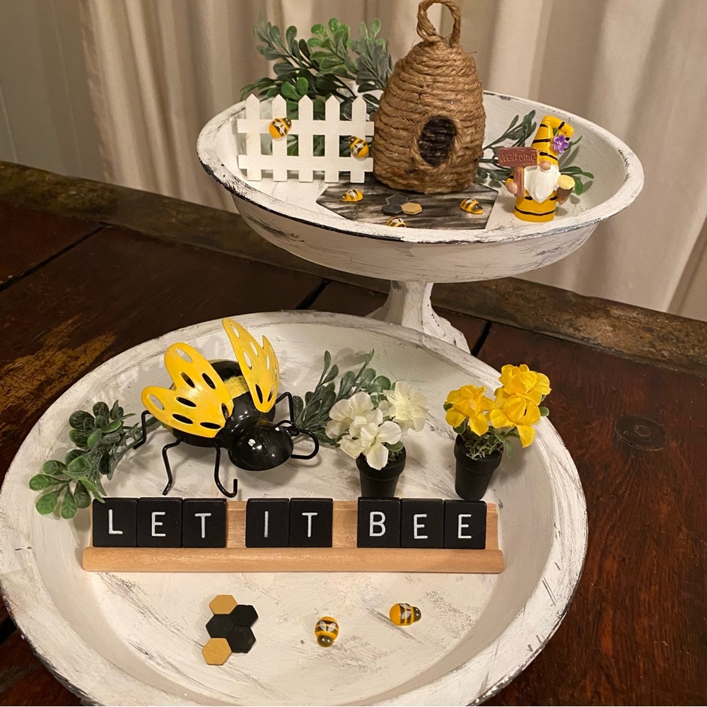 Bee Homemade Decor Tiered Tray